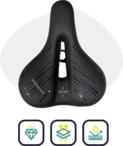 Voltano Dames Fietszadel - Zwart - Uitsparing - Waterdicht - Elastomeer Vering - Gratis Zadelstrop -Fietsaccessoires Winkel 1012x1200 3