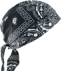 Zwart/witte Paisley Bandana Hoofdaccessoire - Zac's Alter Ego