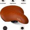 Fietszadel Karamel Bruin Ribbed, Stijlvol En Comfortabel Zadel Voor Veel Fietsplezier, Ontworpen Door PS -Fietsaccessoires Winkel 1050x1200
