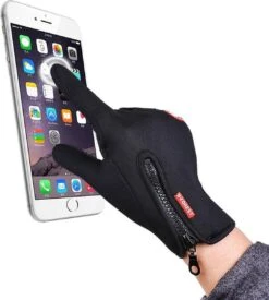 Merkloos Tech Fleece Handschoenen - Zwart - Maat M -Fietsaccessoires Winkel 1078x1200