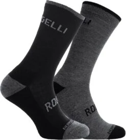Rogelli Wintersok Merino Wool 2-pack - Grijs & Zwart - Maat 40-43 -Fietsaccessoires Winkel 1081x1200 1