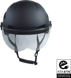 Lightyourbike ROADSTER ® Speed Pedelec Helm Met Vizier & Verlichting - NTA 8776 - Helm Snorscooter - Helm Speed Pedelec - Zwart -Fietsaccessoires Winkel 1094x1200