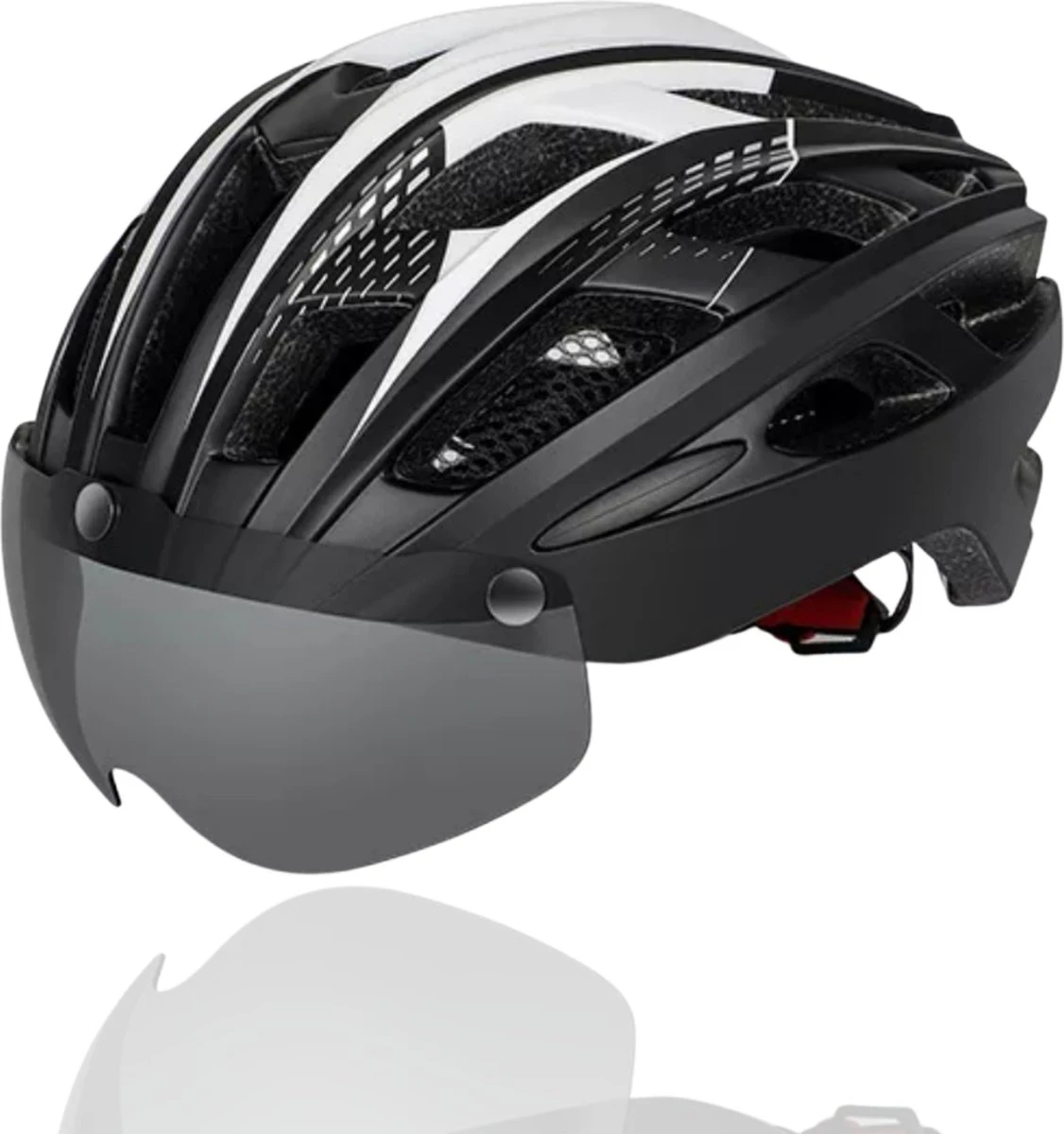 Rebela | Fietshelm | Helm | Hoofdbescherming | Sport Lights Matt Zwart- Wit | Heren-Dames | Medium 54/62cm 3 Rebela | Fietshelm | Helm | Hoofdbescherming | Sport Lights Matt Zwart- Wit | Heren-Dames | Medium 54/62cm