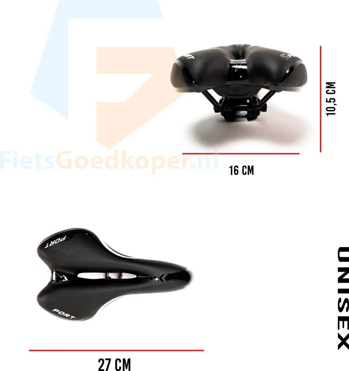 Voltano Sport Fietszadel Iclusief Zadelstrop – Gel Trekking Zadel – Met Uitsparing – Unisex - Zwart 6 Voltano Sport Fietszadel Iclusief Zadelstrop – Gel Trekking Zadel – Met Uitsparing – Unisex - Zwart - Afbeelding 4