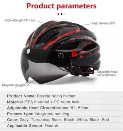 Zacro Fietshelm - Met Bril En Waarschuwingslampje - Nacht Veiligheidshelmen Fietshelm - Voor Volwassenen, MTB, Stadsfietsen - Wit En Zwart -Fietsaccessoires Winkel 1132x1200 1