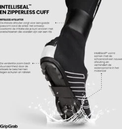 GripGrab - RaceThermo X Waterproof Winter MTB Gravel Fietsoverschoenen Mountainbike - Zwart - Unisex - Maat XL -Fietsaccessoires Winkel 1137x1200