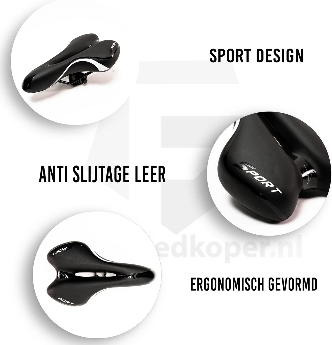 Voltano Sport Fietszadel Iclusief Zadelstrop – Gel Trekking Zadel – Met Uitsparing – Unisex - Zwart 8 Voltano Sport Fietszadel Iclusief Zadelstrop – Gel Trekking Zadel – Met Uitsparing – Unisex - Zwart - Afbeelding 6