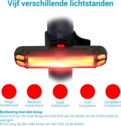 TIGIOO Fietslamp - Fietslampjes Set Koplamp - Fietslamp Voorlicht & Achterlicht USB Oplaadbaar -Fietsaccessoires Winkel 1155x1200 1