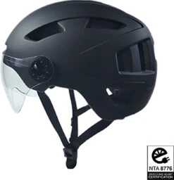 Lightyourbike ROADSTER ® Speed Pedelec Helm Met Vizier & Verlichting - NTA 8776 - Helm Snorscooter - Helm Speed Pedelec - Zwart -Fietsaccessoires Winkel 1160x1200