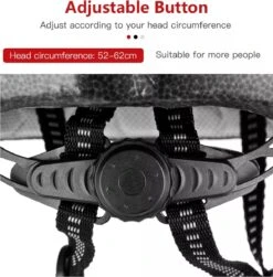 Zacro Fietshelm - Met Bril En Waarschuwingslampje - Nacht Veiligheidshelmen Fietshelm - Voor Volwassenen, MTB, Stadsfietsen - Wit En Zwart -Fietsaccessoires Winkel 1180x1200 1