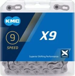 Ketting 9 Speed KMC X9 114 Schakels - Grijs -Fietsaccessoires Winkel 1194x1200 3