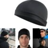 Merkloos Helmmuts - Fietsmuts - Helm Muts - Mutsje - Zwart - One Size - Sneldrogend - Ventilerend
