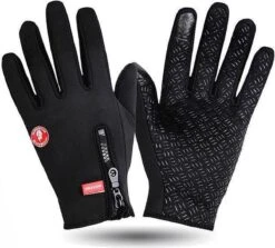 Merkloos Tech Fleece Handschoenen - Zwart - Maat M -Fietsaccessoires Winkel 1200x1082 1