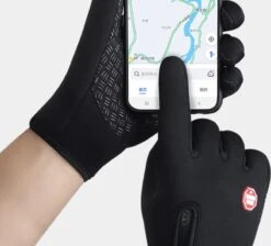 Merkloos Handschoenen | Touchscreen | Waterdicht | Fleece | Unisex | Zwart | Maat L -Fietsaccessoires Winkel 1200x1087