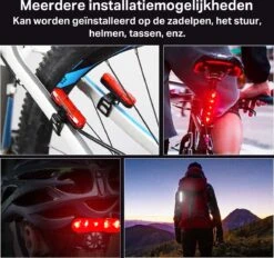 Transnect® – Fietsverlichting LED Set - Fietslampjes Voor En Achter Licht - 4 Lichtstanden – USB Oplaadbaar - Draagbaar – Waterdicht -Fietsaccessoires Winkel 1200x1129