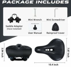 BOTC Fietszadel - Unisex - Extra Comfortabel - Inclusief Waterdichte Zadelhoes - Ventilerend 13 BOTC Fietszadel - Unisex - Extra Comfortabel - Inclusief Waterdichte Zadelhoes - Ventilerend -Fietsaccessoires Winkel 1200x1141 10