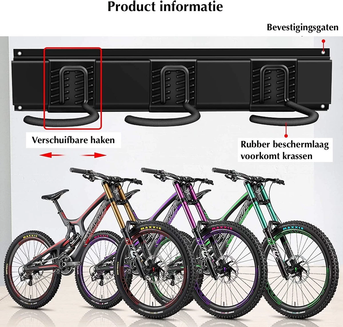 SODEAL Fiets Ophangsysteem - Gereedschapshouder - Fietshaak - Fiets Ophangbeugel - Muurbeugel Fiets - Fietsenrek - Fietsbeugel 10 SODEAL Fiets Ophangsysteem - Gereedschapshouder - Fietshaak - Fiets Ophangbeugel - Muurbeugel Fiets - Fietsenrek - Fietsbeugel - Afbeelding 8