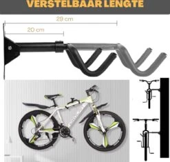 W&Z WallMount Fietsdrager - Ophangbeugel - Muurbeugel Fiets - Fietsbeugel - Opbergbeugel - Fiets Ophangsysteem -Fietsaccessoires Winkel 1200x1142 6