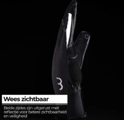 BBB Cycling ColdShield Fietshandschoenen Winter - Fiets Handschoenen Touchscreen - 0-10 ℃ - Winddicht - Zwart - Maat M -Fietsaccessoires Winkel 1200x1160 2