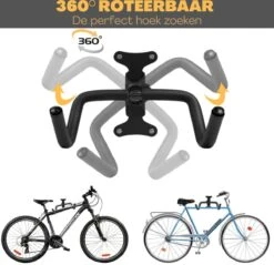 W&Z WallMount Fietsdrager - Ophangbeugel - Muurbeugel Fiets - Fietsbeugel - Opbergbeugel - Fiets Ophangsysteem -Fietsaccessoires Winkel 1200x1163 5