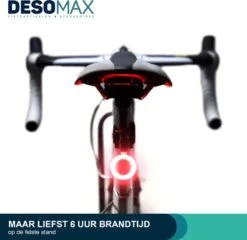 DesoMax® Fietslicht Achterlicht LED USB Oplaadbaar Helder Rond - Achterlicht Voor Racefiets En MTB – Herkenningslicht -Fietsaccessoires Winkel 1200x1166
