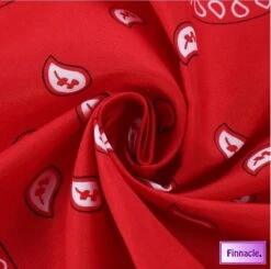 Finnacle - Hip Hop Bandana 100% Katoen Bandana Rood Vierkante Sjaal 50cm * 50cm Hoofdband Boerenzakdoek Voor Vrouwen/Mannen/Jongens/Meisjes -Fietsaccessoires Winkel 1200x1191