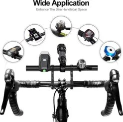 DrPhone EF1 – Verlengstuk Voor Fietsstuur – 30 CM Lang – Uitbreiding Frame – Gemakkelijk Te Installeren - Zwart -Fietsaccessoires Winkel 1200x1194 5