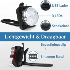 Fietsverlichting USB Oplaadbaar - Waterdicht Fietslamp - LED Fietslampjes - Voorlicht En Achterlicht - Voor Fiets -Fietsaccessoires Winkel 1200x1196 2