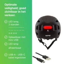 GOOFF® PILOT 3 In 1 Snorscooterhelm Met Afneembaar Vizier - Matzwart - Lichtgewicht Snorfiets Helm - NTA Gecertificeerd Speed Pedelec Helm - Geschikt Voor Blauw Kenteken Snorscooter En Snorfiets - Maat M - Voor Vrouwen En Mannen -Fietsaccessoires Winkel 1200x1200 10