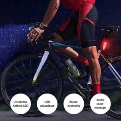 Lovnix - Oplaadbare Fietslamp LED Verlichting Set - USB Oplaadbaar - Fietslicht Met LED Lamp - Voor- En- Achter Licht - Regenbestendig - Geschikt Voor Mountainbike Fietsen Wandelen Speleologie -Fietsaccessoires Winkel 1200x1200 252