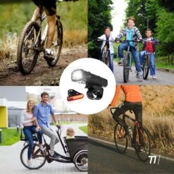 TIKKENS LED Fietsverlichting Set - Fietslamp USB Oplaadbaar - Fietslampjes Voorlicht & Achterlicht - Waterdicht – Zwart -Fietsaccessoires Winkel 1200x1200 457