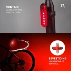 TIKKENS LED Fietsverlichting Set - Fietslamp USB Oplaadbaar - Fietslampjes Voorlicht & Achterlicht - Waterdicht – Zwart -Fietsaccessoires Winkel 1200x1200 458
