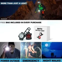 BOTC Fietsverlichting USB Oplaadbaar - Oplaadbare USB Led Fietslamp - Voorlicht & Achterlicht - Waterdicht -Fietsaccessoires Winkel 1200x1200 480