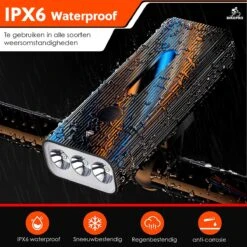 BikePro LED Fietsverlichting Set - Voorlicht En Achterlicht - USB Oplaadbaar - Fietslamp - Koplamp Fiets - Fietslampjes - Fietslichten -Fietsaccessoires Winkel 1200x1200 489