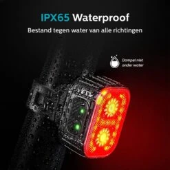 Inlustro Fietslamp Set - Voorlicht / Achterlicht - LED Fietslampjes Rood En Wit - Fietslicht Koplamp - Waterdicht - USB Oplaadbaar -Fietsaccessoires Winkel 1200x1200 509