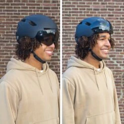 GOOFF® PILOT 3 In 1 Snorscooterhelm Met Afneembaar Vizier - Matzwart - Lichtgewicht Snorfiets Helm - NTA Gecertificeerd Speed Pedelec Helm - Geschikt Voor Blauw Kenteken Snorscooter En Snorfiets - Maat XL - Voor Vrouwen En Mannen -Fietsaccessoires Winkel 1200x1200 52