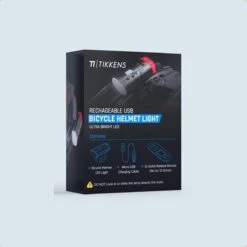 TIKKENS® LED Fietsverlichting Helmlamp - Helm - Voorlicht & Achterlicht - USB Oplaadbaar - Zwart - Voor En Achter - Waterdicht - Fietslampjes -Fietsaccessoires Winkel 1200x1200 526