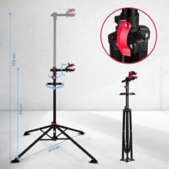 LifeGoods Fiets Montagestandaard - Fietsreparatie Racefiets / MTB - Incl. Stuurhouder - Zwart/Rood -Fietsaccessoires Winkel 1200x1200 625