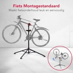 LifeGoods Fiets Montagestandaard - Fietsreparatie Racefiets / MTB - Incl. Stuurhouder - Zwart/Rood -Fietsaccessoires Winkel 1200x1200 626