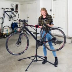 LifeGoods Fiets Montagestandaard - Fietsreparatie Racefiets / MTB - Incl. Stuurhouder - Zwart/Rood -Fietsaccessoires Winkel 1200x1200 628