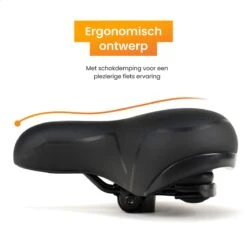 R2B® Fietszadel Voor Dames En Heren - Inclusief Waterdichte Zadelhoes - Zwart - Reflectie En Ventilatie - Gel Zadel / Gelzadel -Fietsaccessoires Winkel 1200x1200 752