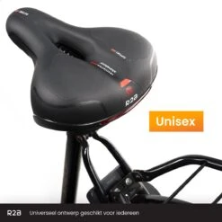 R2B® Fietszadel Voor Dames En Heren - Inclusief Waterdichte Zadelhoes - Zwart - Reflectie En Ventilatie - Gel Zadel / Gelzadel -Fietsaccessoires Winkel 1200x1200 755