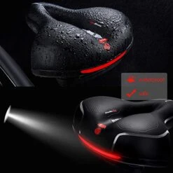 IBright Gel Fietszadel Met LED Oplaadbare Achterlicht - USB Oplaadbaar - Fietsverlichting Met 6 Functie's - Dames / Heren - Waterdicht - Gratis Zadelstrop - USB Oplaadkabel - Zwart 22 IBright Gel Fietszadel Met LED Oplaadbare Achterlicht - USB Oplaadbaar - Fietsverlichting Met 6 Functie's - Dames / Heren - Waterdicht - Gratis Zadelstrop - USB Oplaadkabel - Zwart -Fietsaccessoires Winkel 1200x1200 762