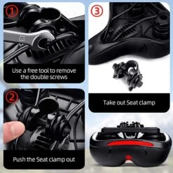 IBright Gel Fietszadel Met LED Oplaadbare Achterlicht - USB Oplaadbaar - Fietsverlichting Met 6 Functie's - Dames / Heren - Waterdicht - Gratis Zadelstrop - USB Oplaadkabel - Zwart 28 IBright Gel Fietszadel Met LED Oplaadbare Achterlicht - USB Oplaadbaar - Fietsverlichting Met 6 Functie's - Dames / Heren - Waterdicht - Gratis Zadelstrop - USB Oplaadkabel - Zwart -Fietsaccessoires Winkel 1200x1200 764