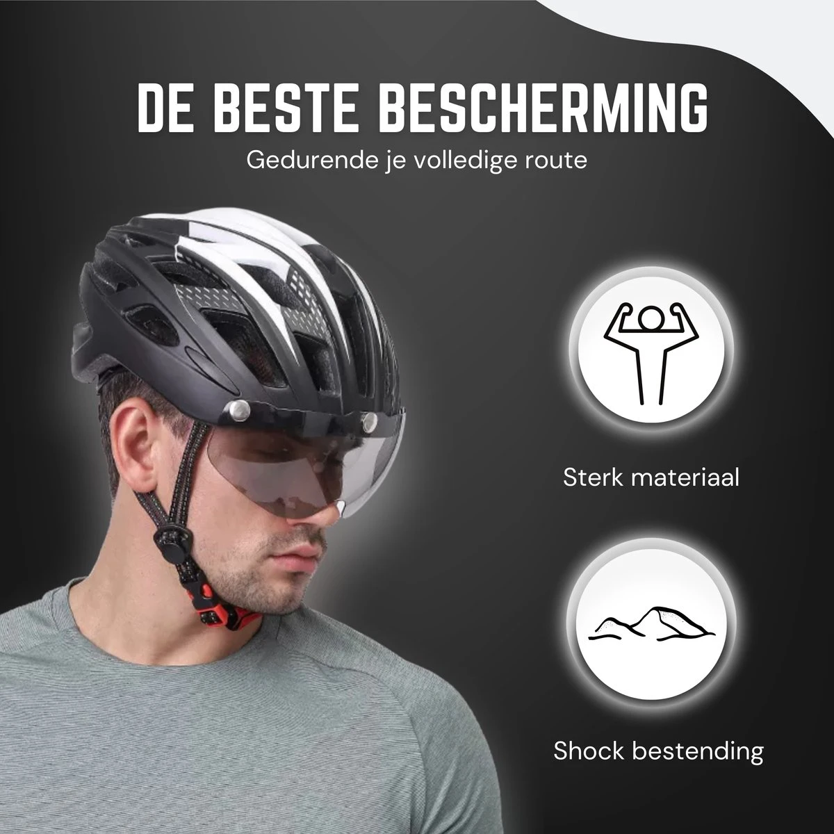 Rebela | Fietshelm | Helm | Hoofdbescherming | Sport Lights Matt Zwart- Wit | Heren-Dames | Medium 54/62cm 7 Rebela | Fietshelm | Helm | Hoofdbescherming | Sport Lights Matt Zwart- Wit | Heren-Dames | Medium 54/62cm - Afbeelding 5