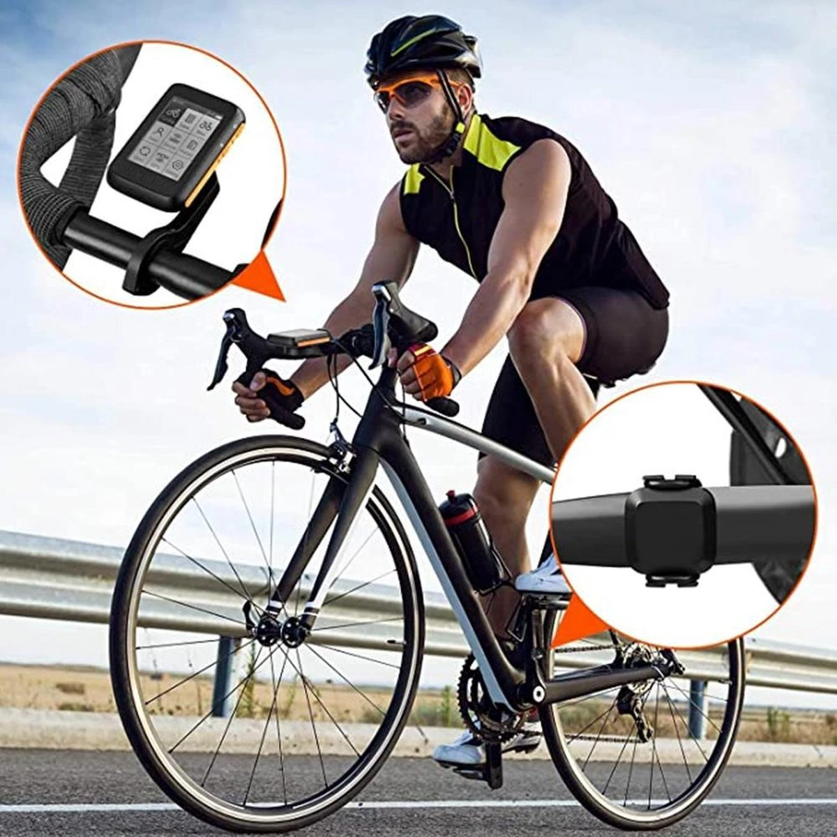 LHP BC200 Fietscomputer Draadloos 3-in-1 Bundel - Hartslagmeter Borstband - Cadanssensor - Kilometerteller GPS - 80+ Functies - 2.4 Inch LCD Scherm - Bluetooth & ANT+ 8 LHP BC200 Fietscomputer Draadloos 3-in-1 Bundel - Hartslagmeter Borstband - Cadanssensor - Kilometerteller GPS - 80+ Functies - 2.4 Inch LCD Scherm - Bluetooth & ANT+ - Afbeelding 6