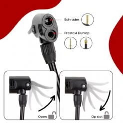 RYER Fietspomp Pro - Drukmeter - Inclusief Banden Reparatieset -Fietsaccessoires Winkel 1200x1200 982