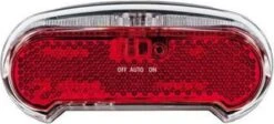 AXA Riff Battery - Fiets Achterlicht - LED Fietsverlichting Op Batterij - Auto On/off Systeem - 50-80 Mm - Rood -Fietsaccessoires Winkel 1200x543