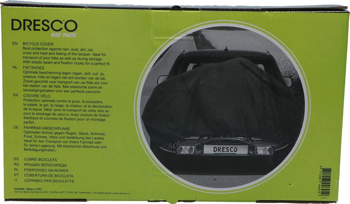 Dresco Fietshoes Voor 1 Fiets | Waterdicht | 200x72x98cm | Voor Fietsendrager En Stalling 8 Dresco Fietshoes Voor 1 Fiets | Waterdicht | 200x72x98cm | Voor Fietsendrager En Stalling - Afbeelding 7