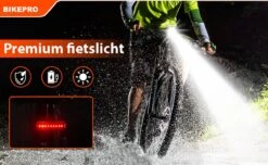 BikePro LED Fietsverlichting Set - Voorlicht En Achterlicht - USB Oplaadbaar - Fietslamp - Koplamp Fiets - Fietslampjes - Fietslichten -Fietsaccessoires Winkel 1200x737